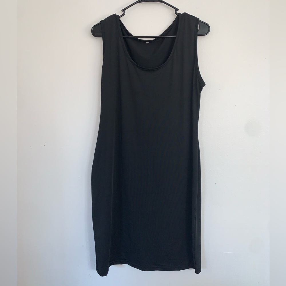 XL black bodycon maternity dress